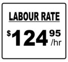 Labour Rate sign 2023